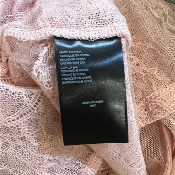 Bebe Women's Blush Lace Blouse - Picture 9 of 10